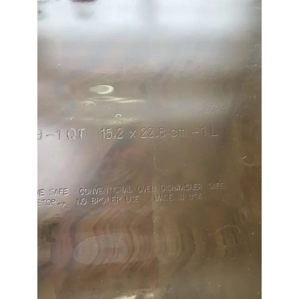 Vintage Clear Glass Loaf‎ Pan 6x9 Inch 1 Quart Baking Dish Made in USA